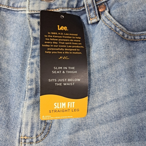 Lee Men's Light Blue Jeans 36×30 Slim Fit Stretch - Picture 7 of 8